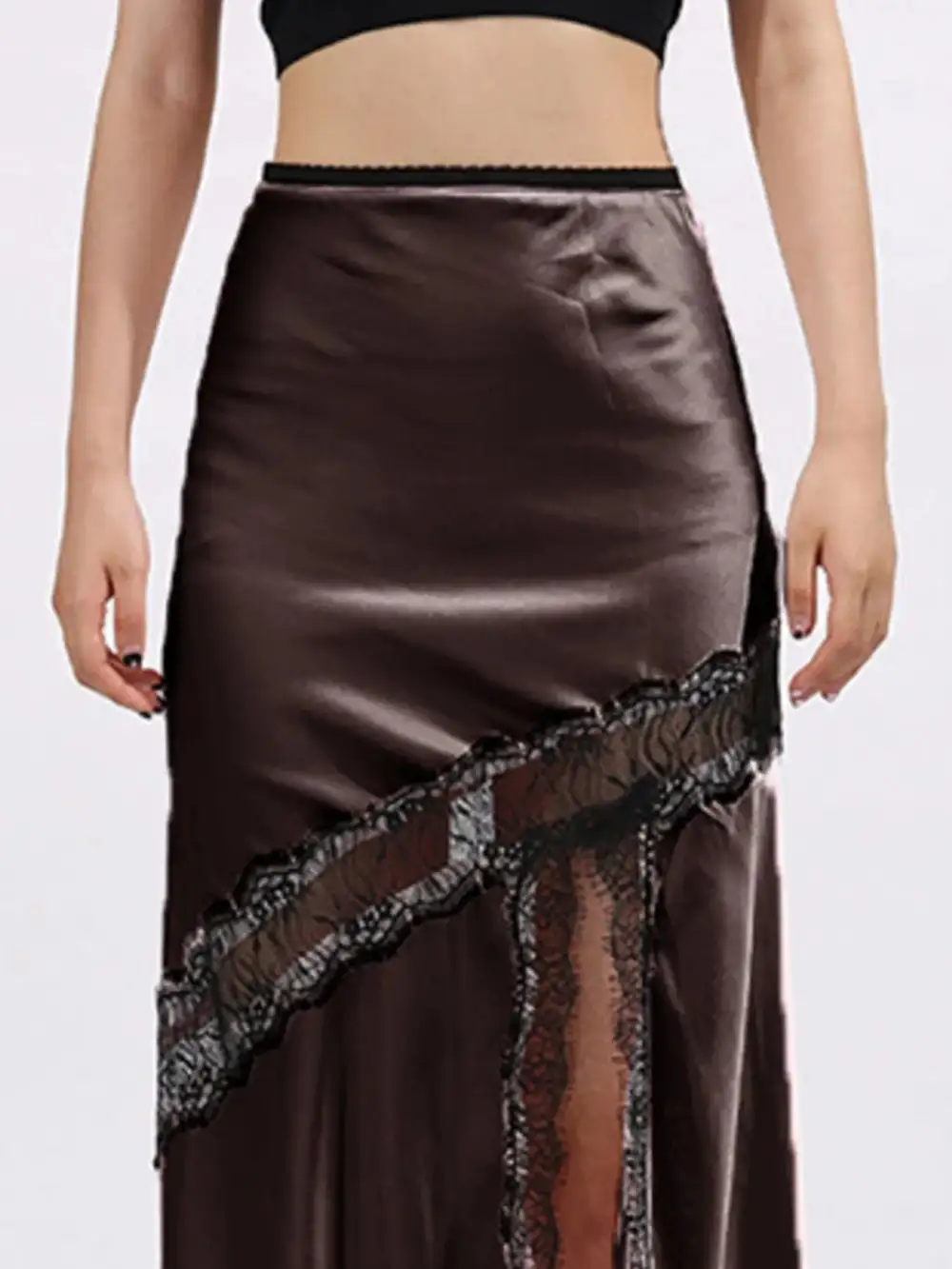 Softened Lace Trim Skirt