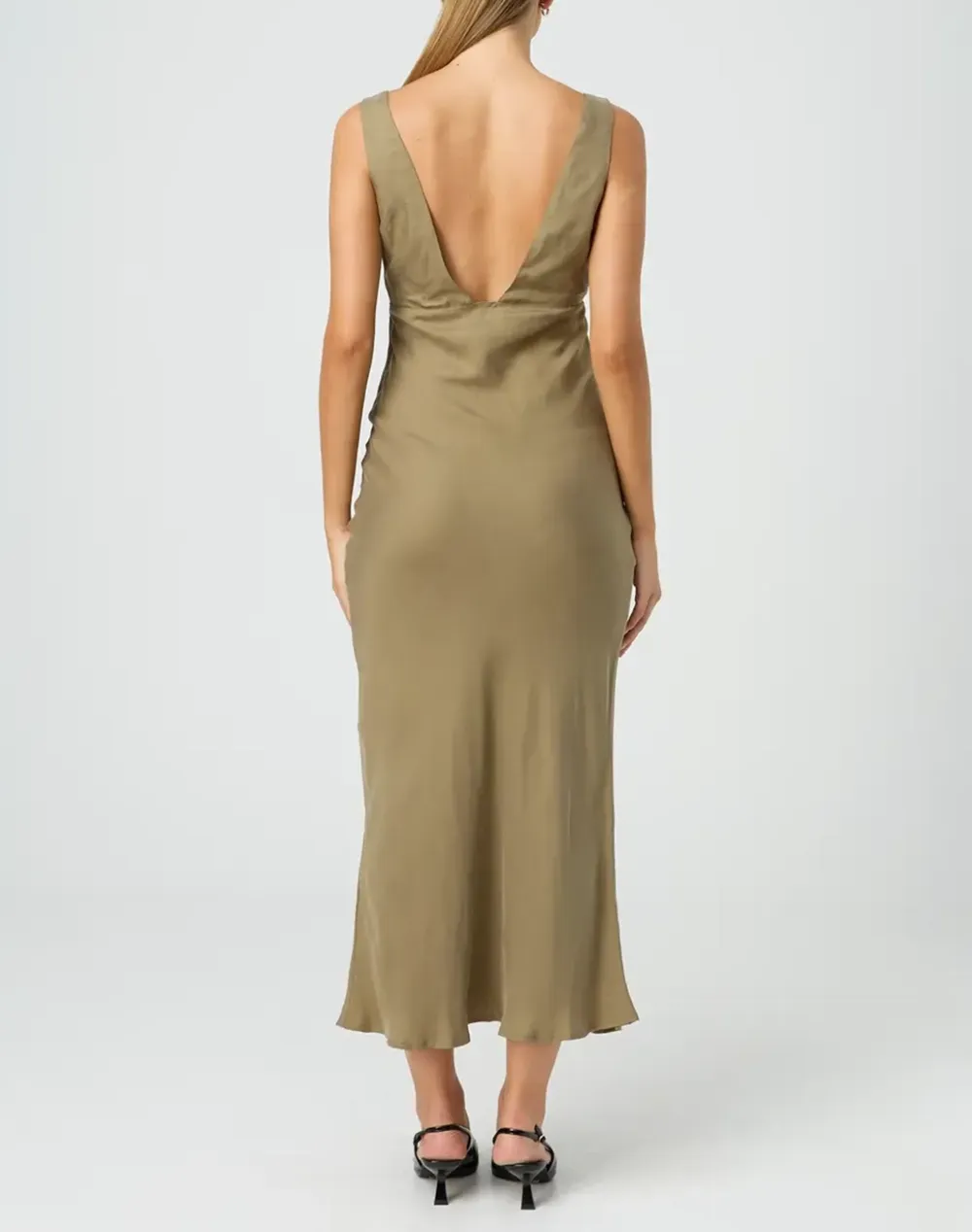 Slight V Front Maxi Dress