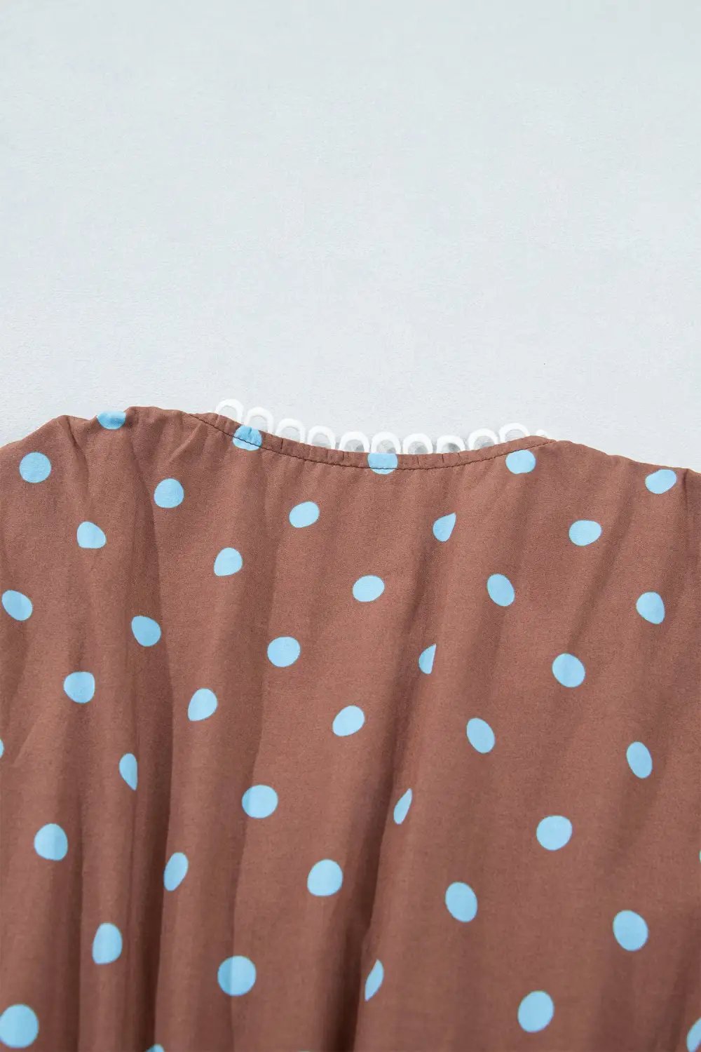 Polka Dot Printed V Neck Dress Casual
