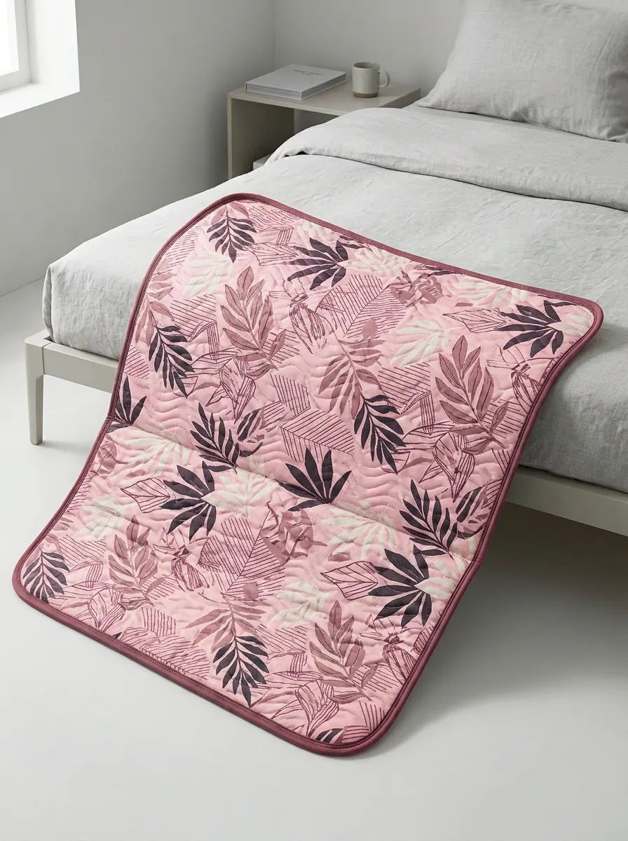 Tropical Leaf Botanical Pattern Pattern Cooling Mat