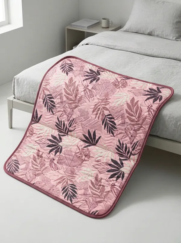 Tropical Leaf Botanical Pattern Pattern Cooling Mat