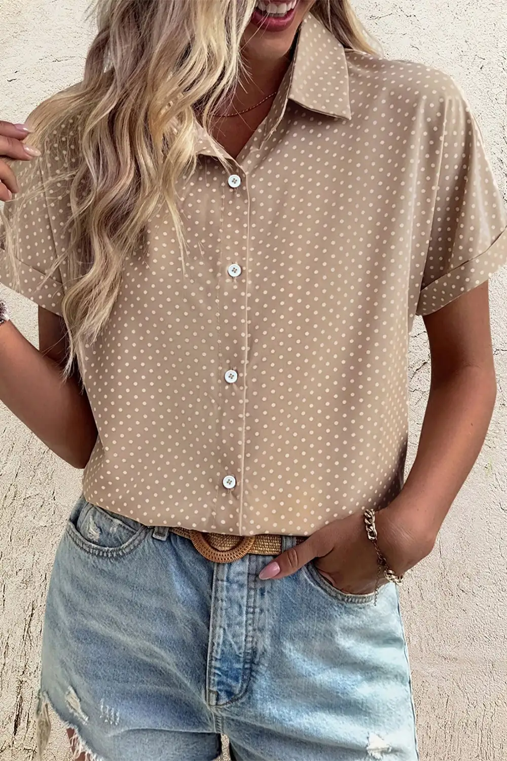 Relaxed Short Sleeve Printed Casual Shirt