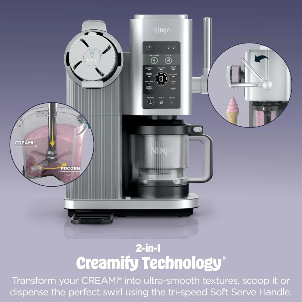 Ninja CREAMi Scoop & Swirl Ice Cream and Soft Serve Maker
