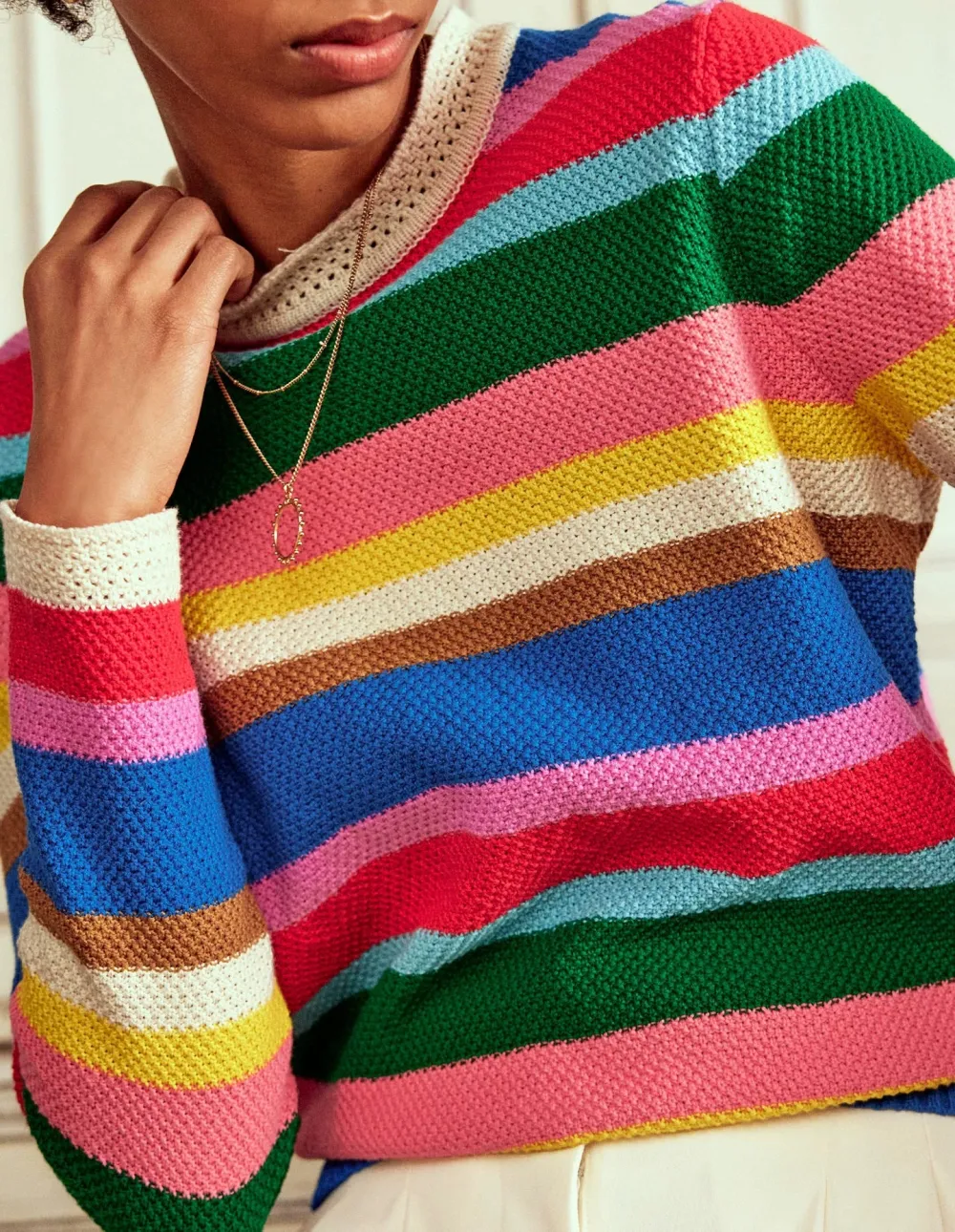 Callie Crochet Trim Sweater