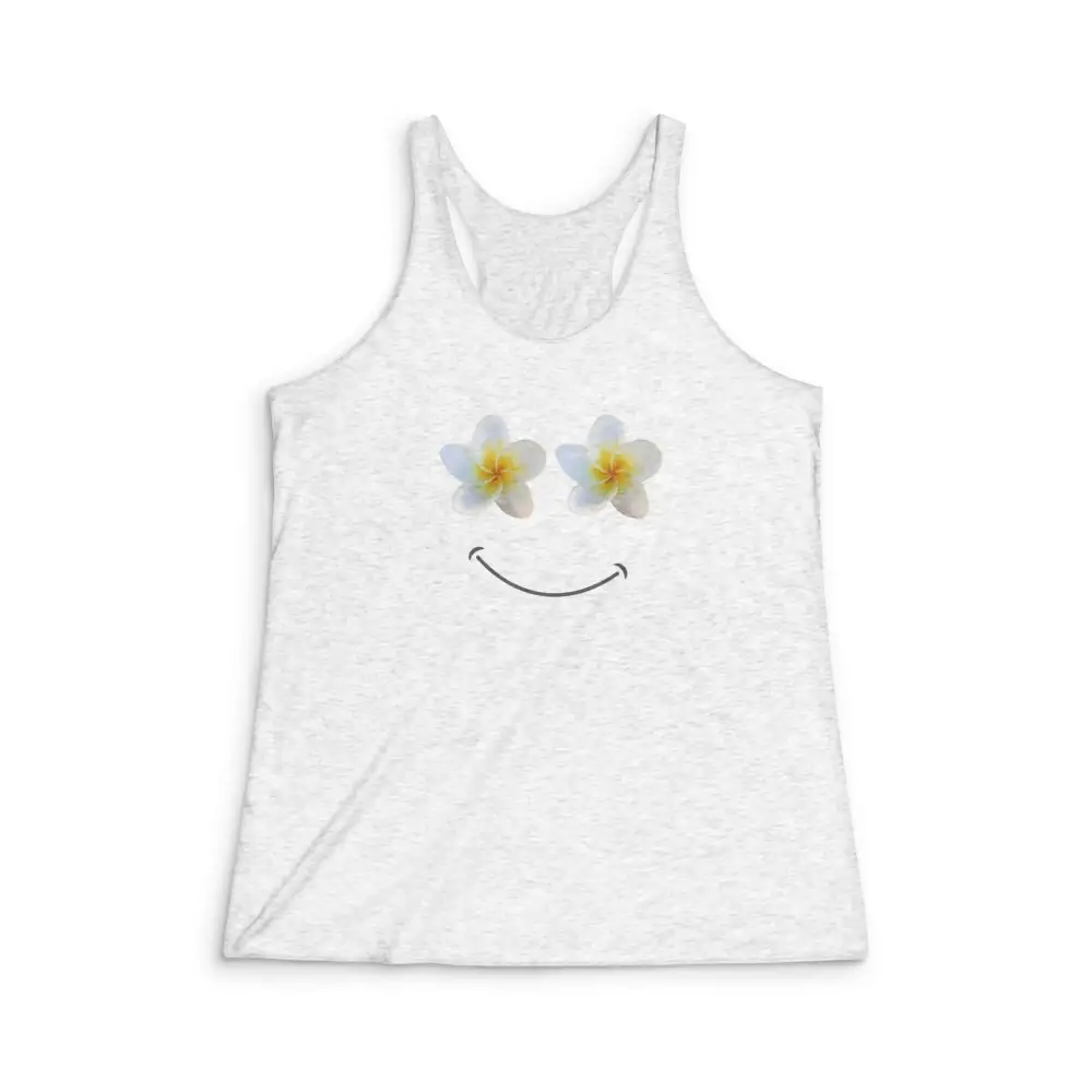 Smiling Plumeria Racerback Tank