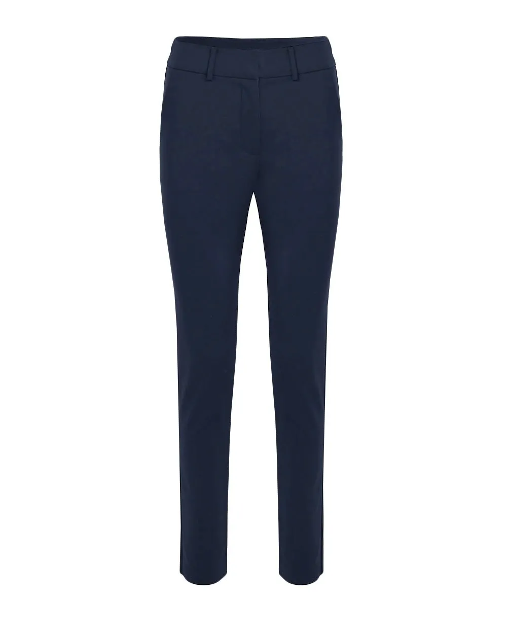 High Waisted Tall Trousers -Navy