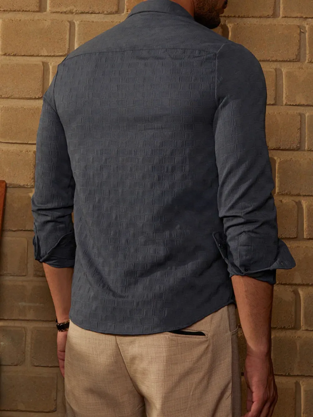 Grey Casual Style Full Sleeve Shirt