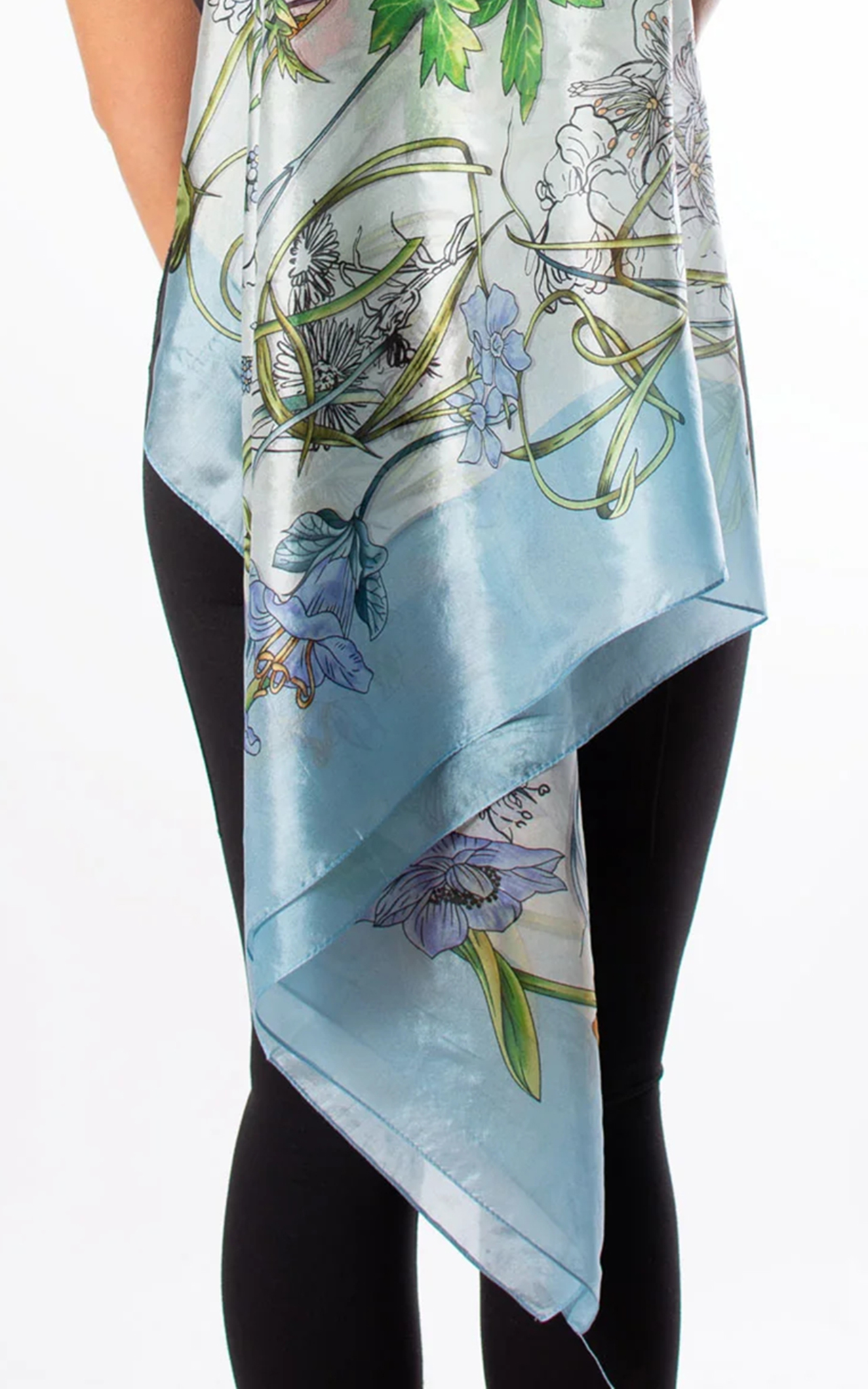 French Elegance Satin Drape Women's Scarf