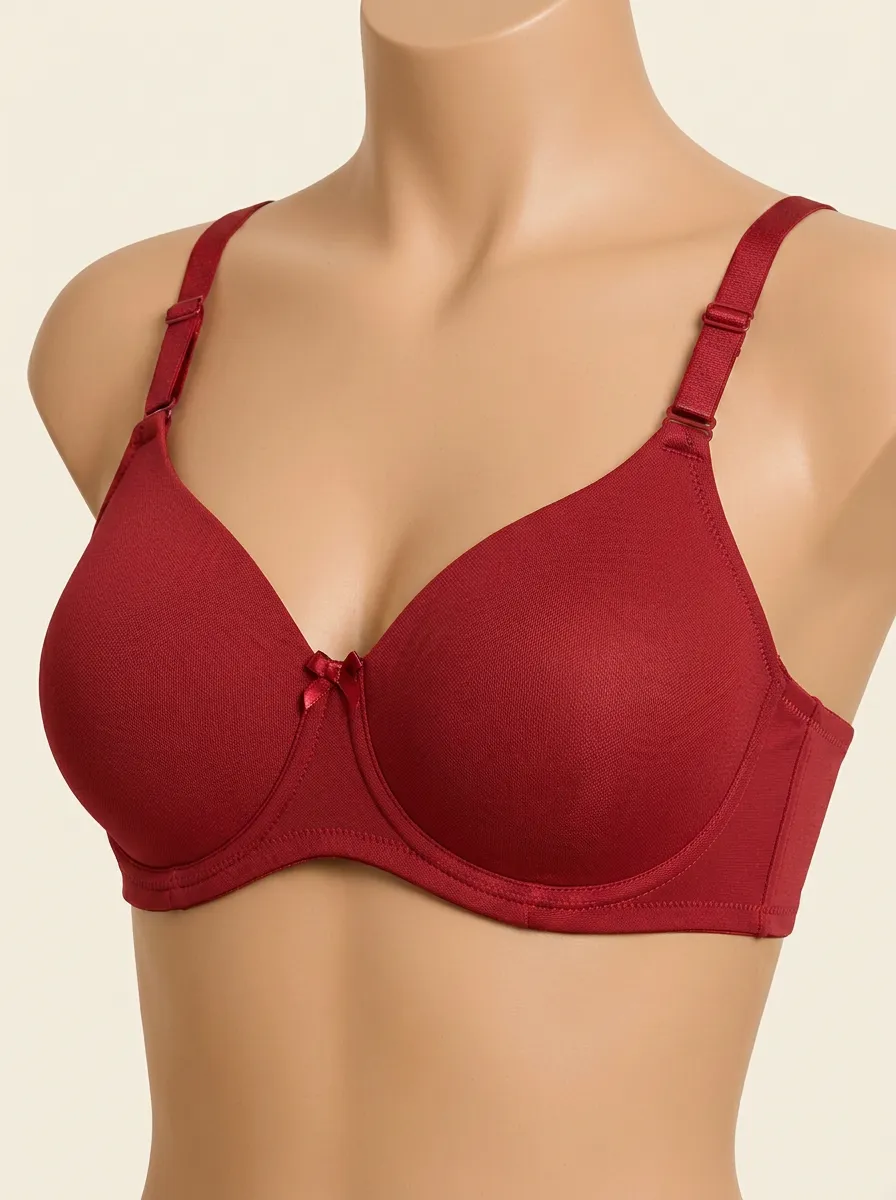 Women's Full-Coverage Underwire Bow-Detail Adjustable-Strap Bra