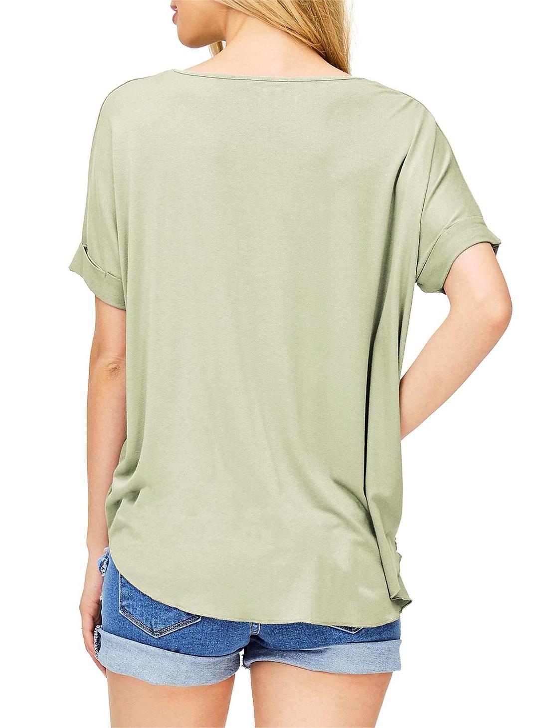 Black Short - Sleeve Surplice Top