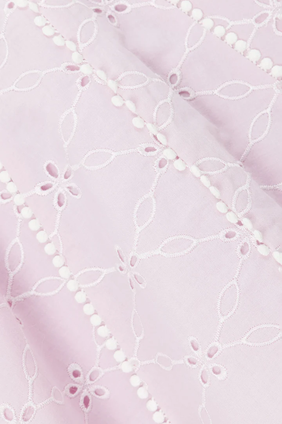 Puff Sleeve Eyelet Cut Out Mini Dress