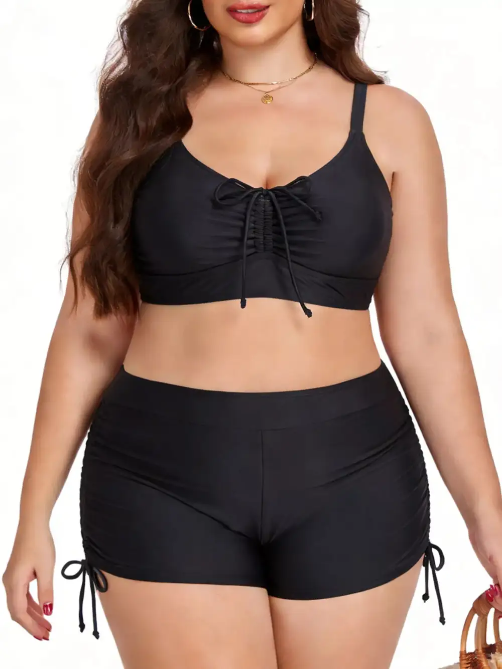 Ruched Two Piece Swim Set