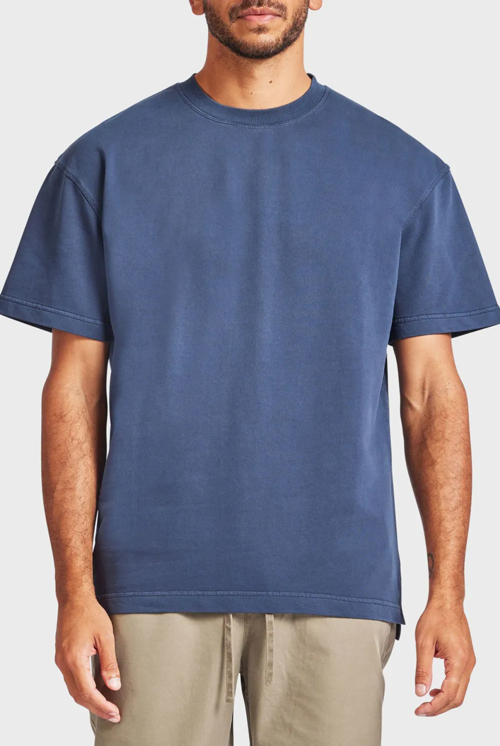 Short Sleeve Crew Neck Plain Tee