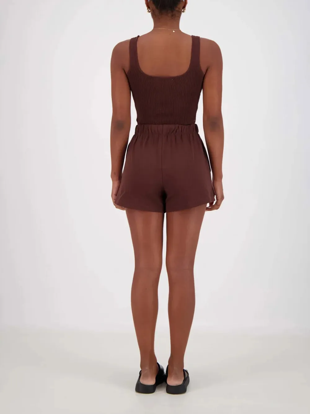 Casual Style Soft Cotton Short Brown