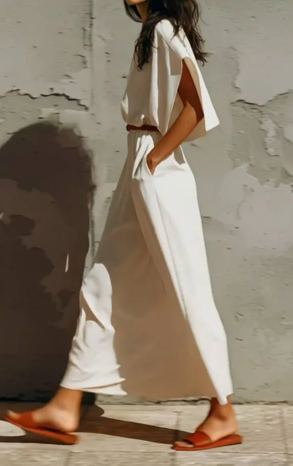 Slant Shoulder Maxi Dress