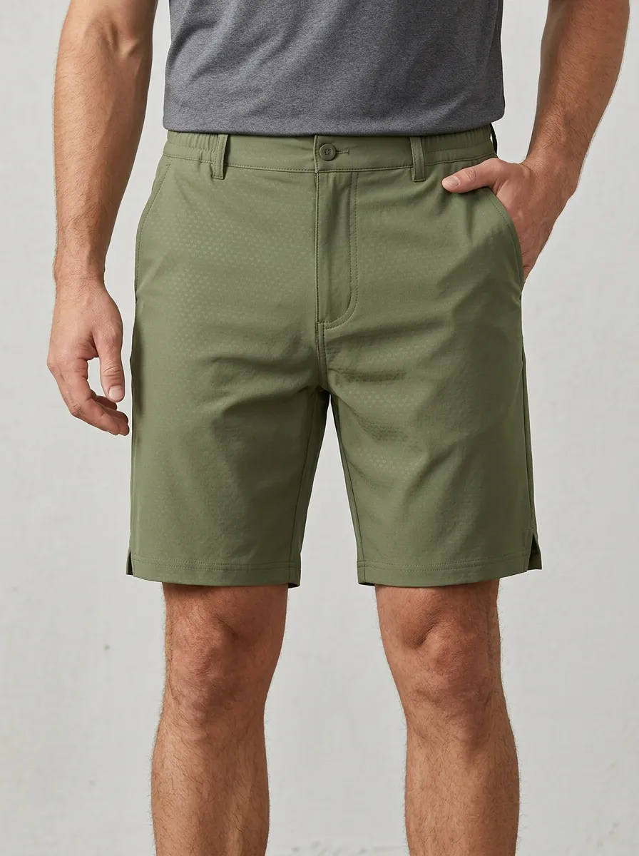 Textured Golf Athletic Shorts