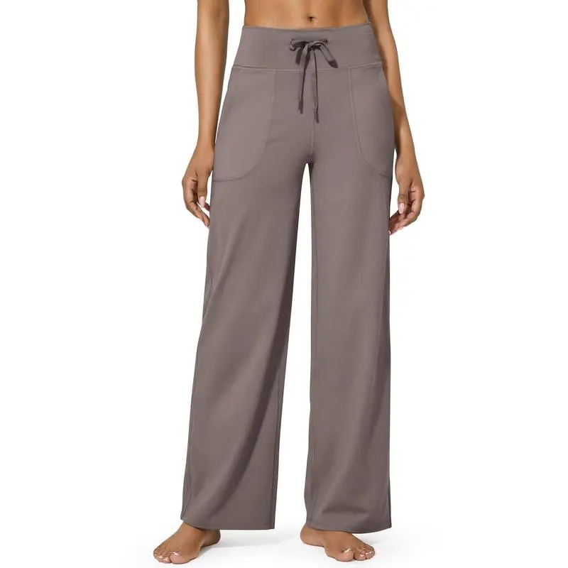 Wide Leg Pants for Women Yoga Pants High Waist Sweatpants with Pockets Stretch Lounge Pants Comfy Workout Athletic Wear Fitness Apparel Outdoorfun