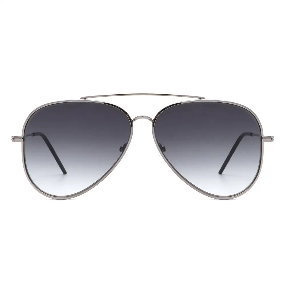 Classic Brow Bar Retro Aviator Sunglasses
