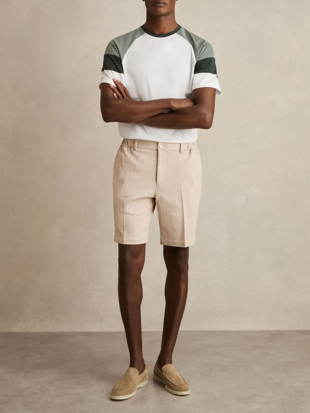 Men's Round Neck Mercerized Cotton Short Sleeves