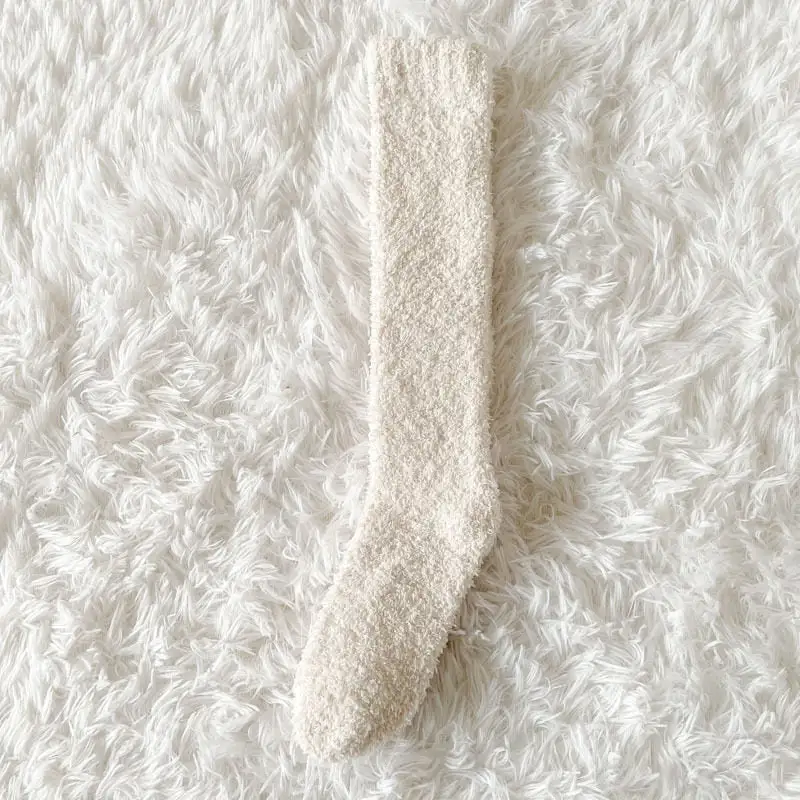 Thick Coral Fleece Leg Warmers