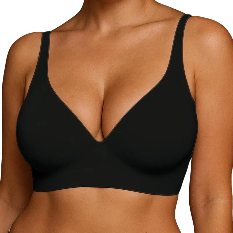 Seamless shaping Vneck bra, no underwire, Adjustable, buttery soft, supportive, breathable, Everyday bra