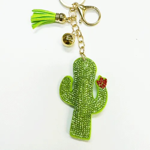 Polished Floral Charm Keychain