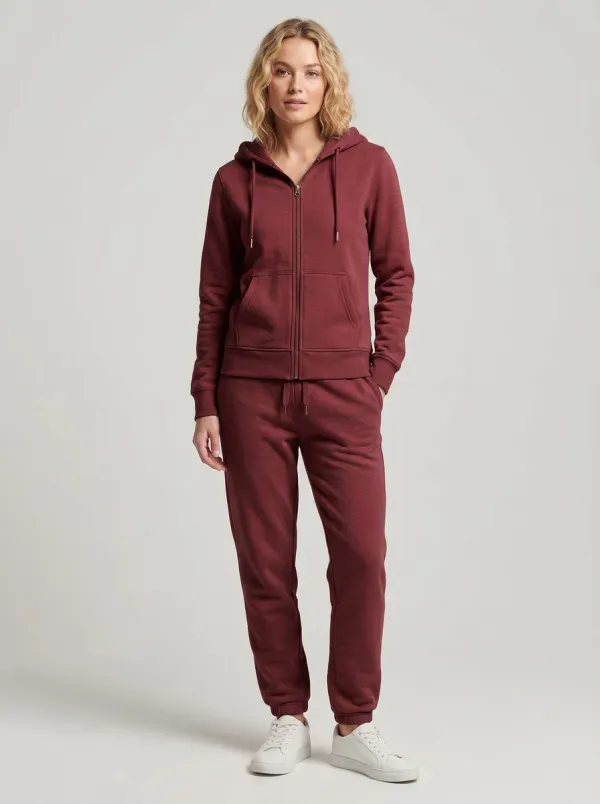Women's Dusty Rose Zip-Up Hoodie Jacket & Jogger Set