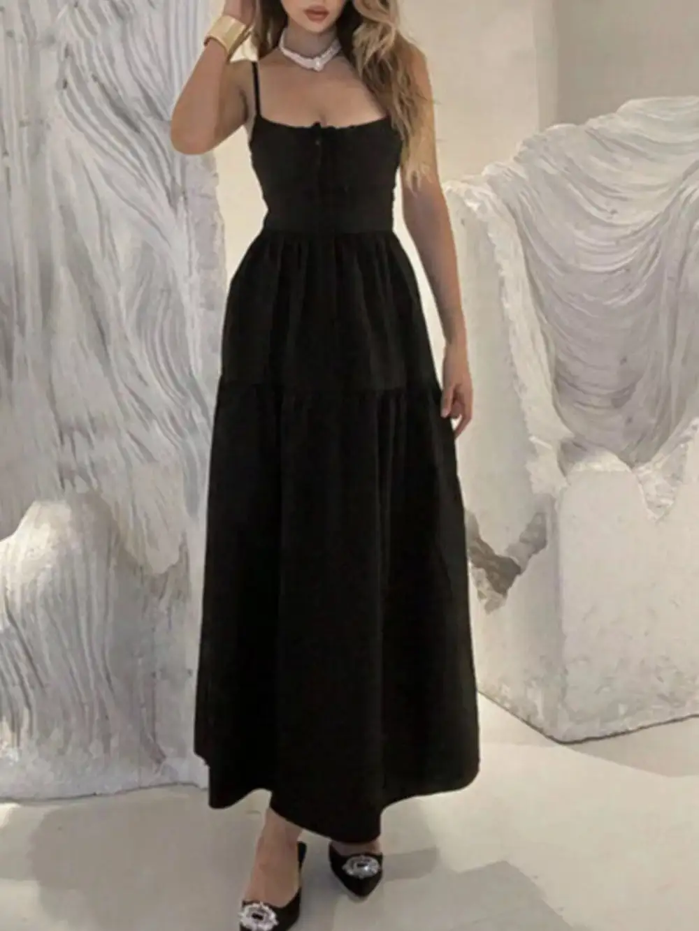 Easy Fit Lace Maxi Dress