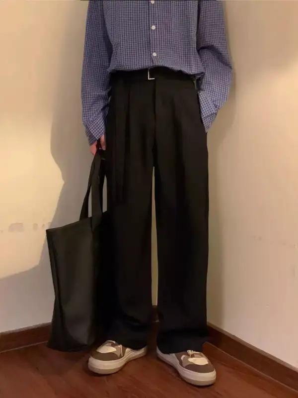 Relaxed Men's Plus Size Wide Leg Pants