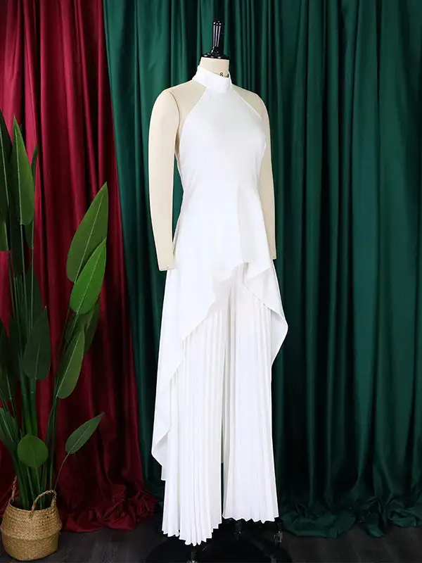 High Low Relaxed Open Back Top And Pants Set