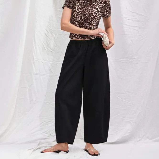 Barrel-Leg Women's Trousers