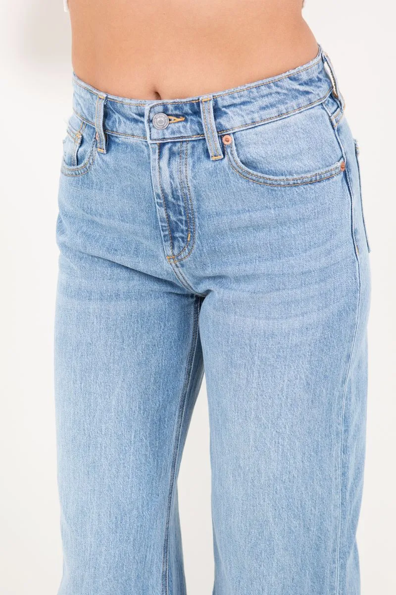 Closet Ready High Rise Wide Leg Relaxed Denim Jeans