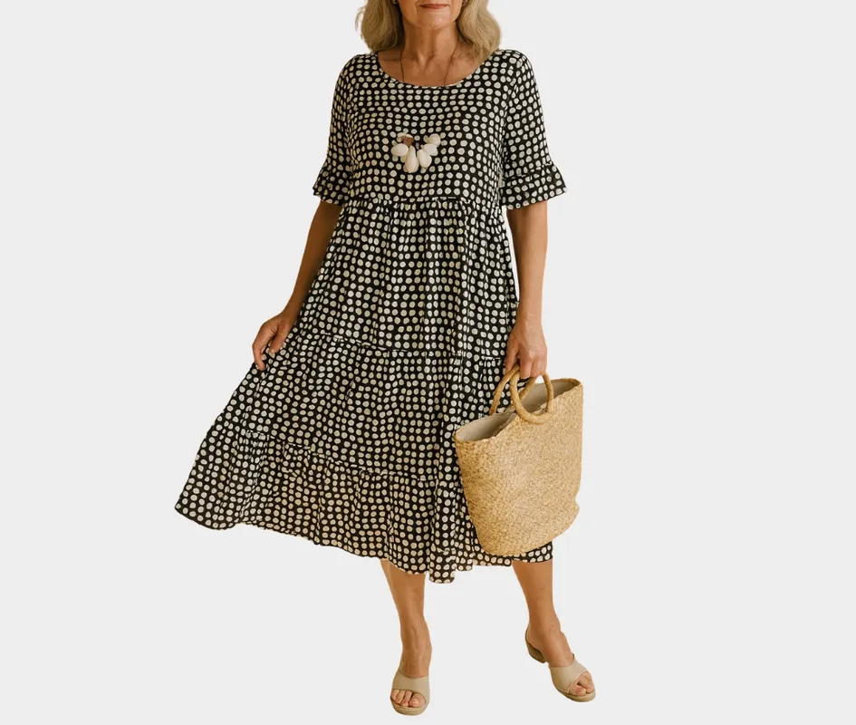 Short Sleeve Midi Dress