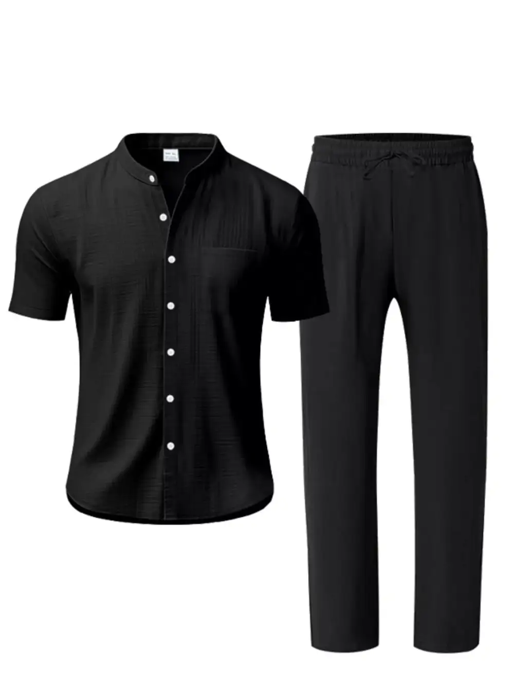 Men's Full Size Casual Button Up Short Sleeve