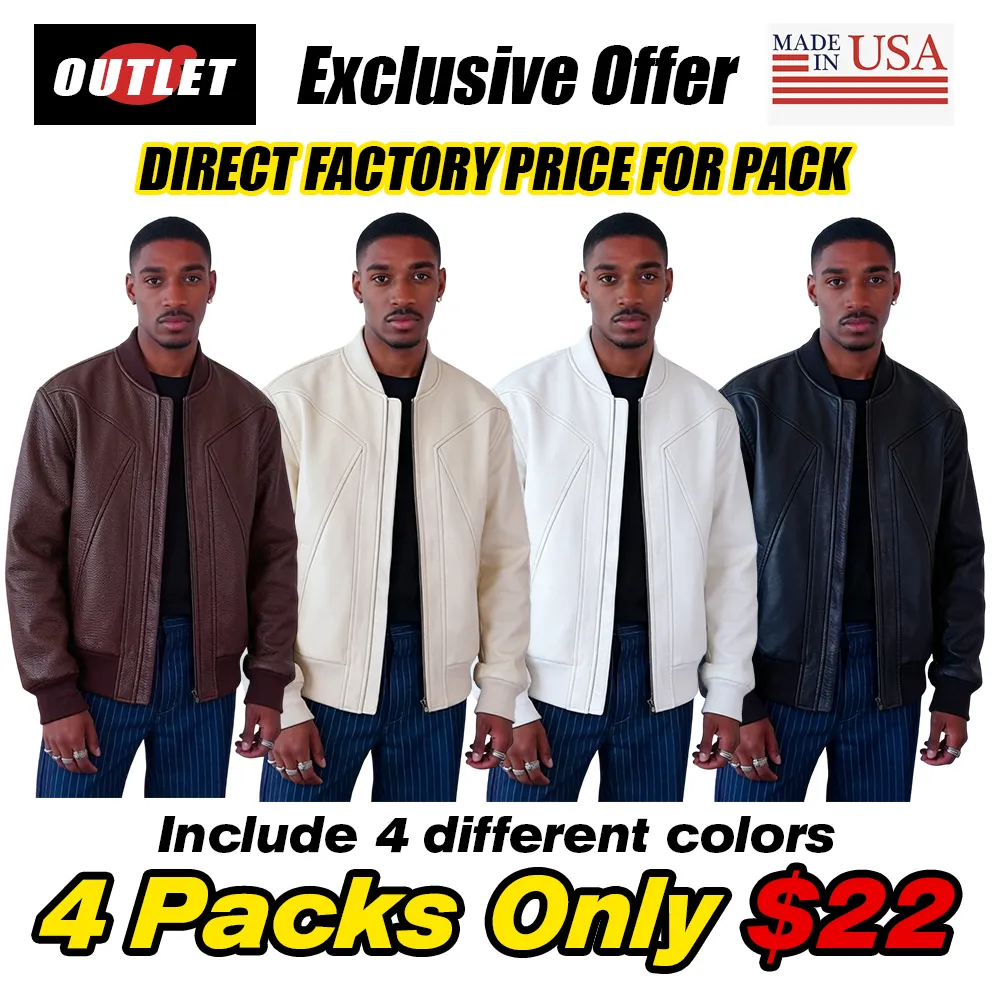 Men's solid color sporty windproof leather jacket