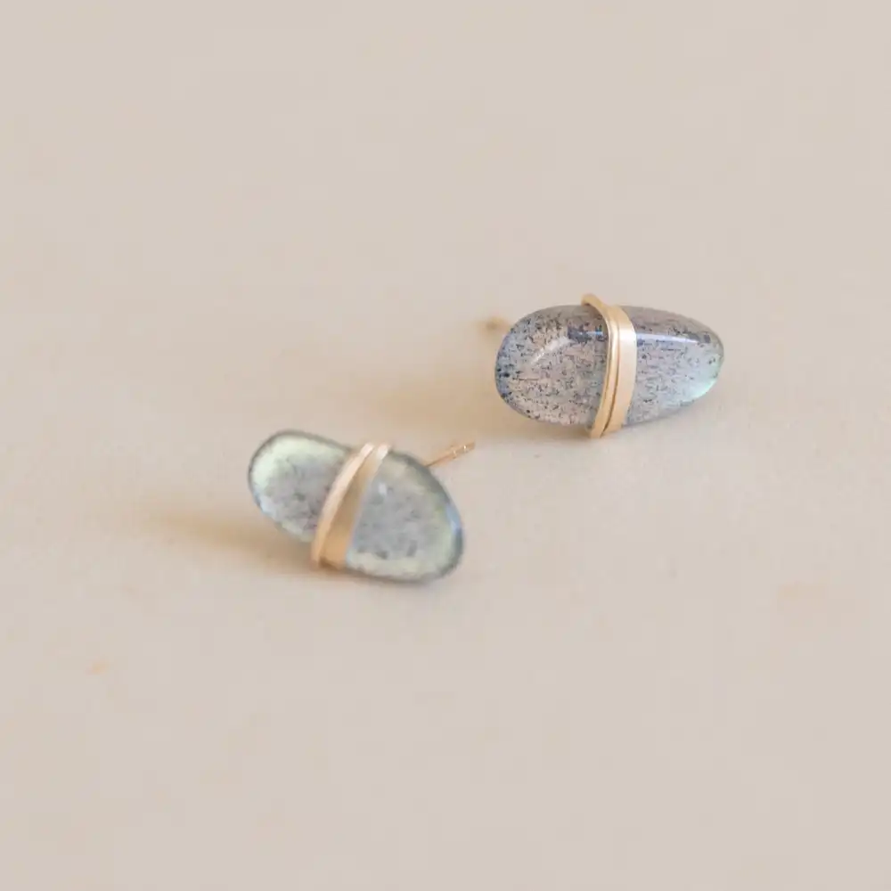 Labradorite Stud Earrings