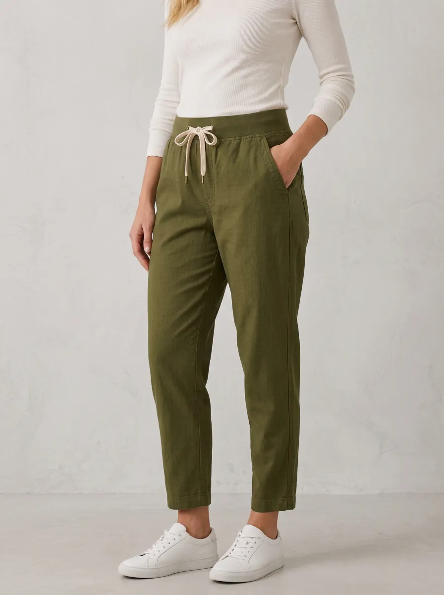 Women's Vintage Inspired Casual Adjustable Drawstring Waist Pants