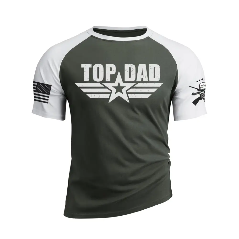 TOP DAD RAGLAN GRAPHIC TEE