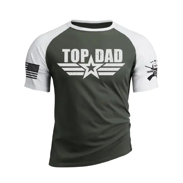 TOP DAD RAGLAN GRAPHIC TEE