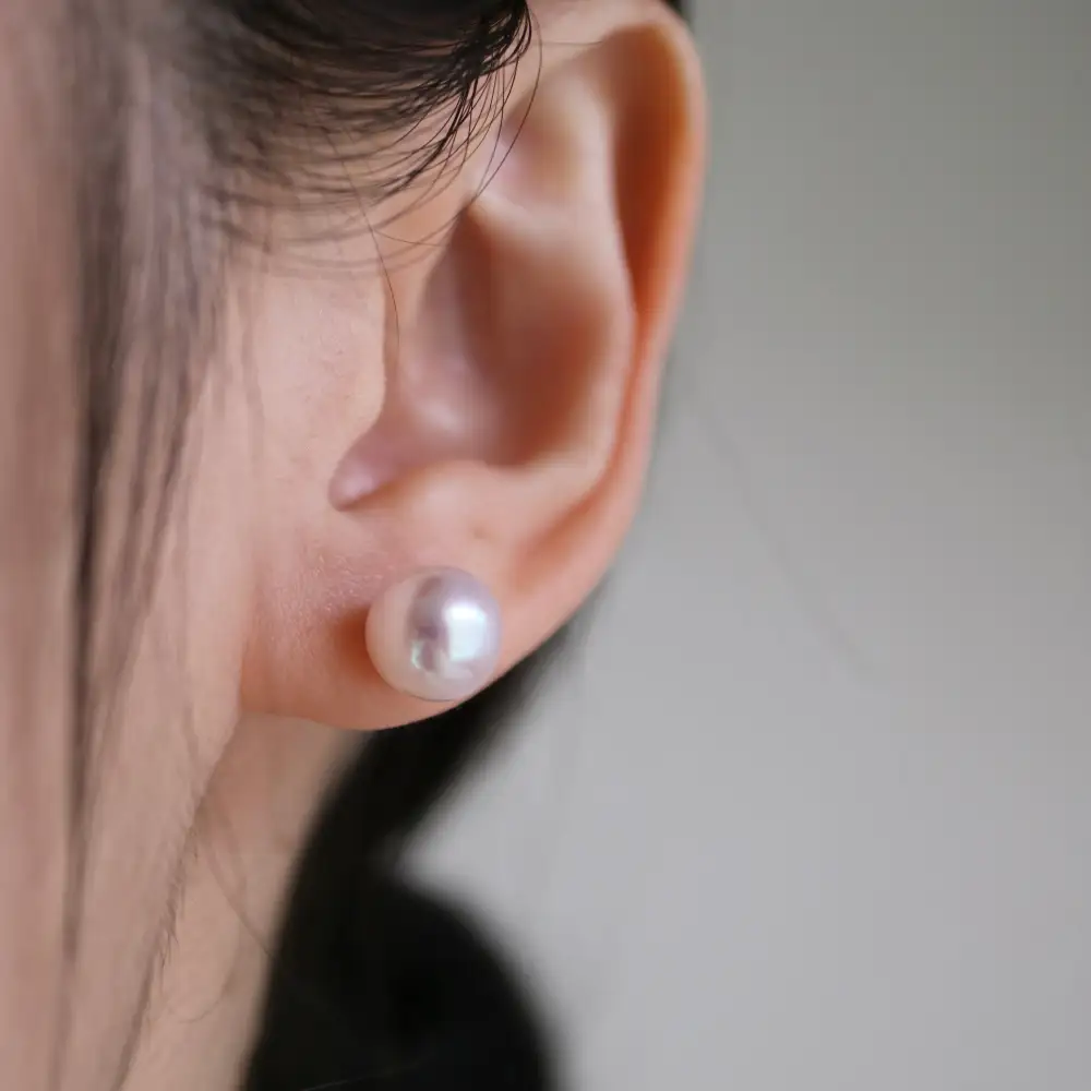 Sculptural Pierced Or Clip-On Pearl Stud Earrings