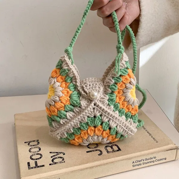 Floral Woven Everyday Tote Bag