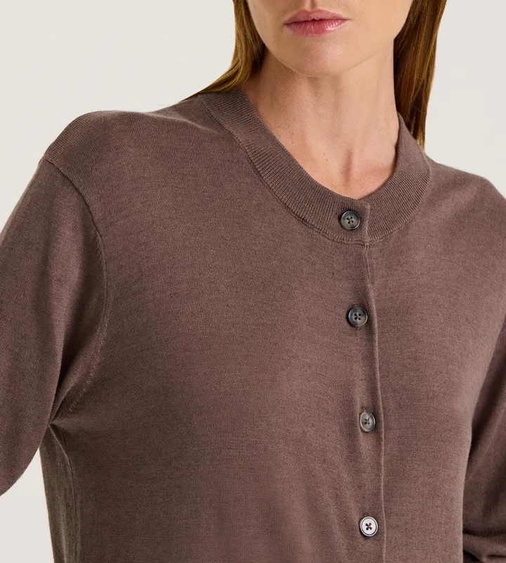 Mink Longline Knit Cardigan