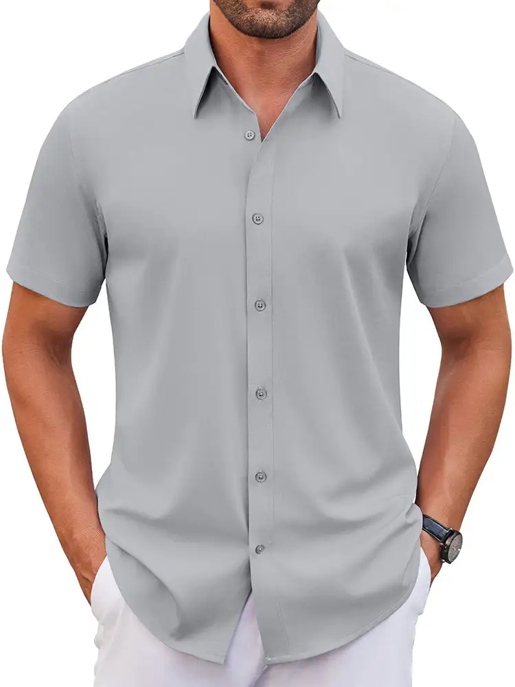 Casual Wrinkle Free Button Down Dress Shirt