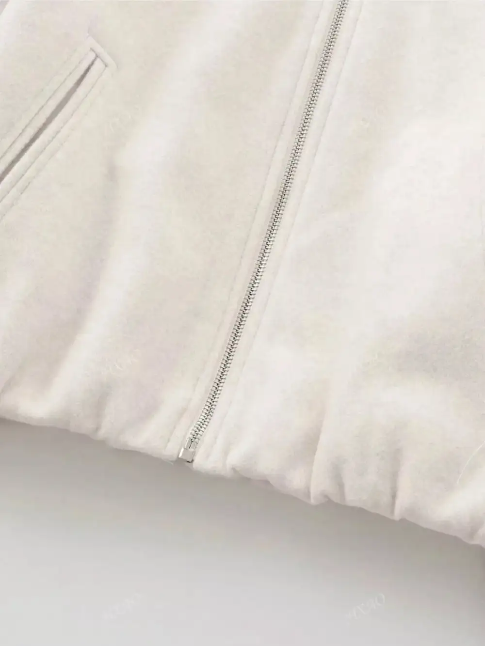 Plus Size Casual Fleece Zip-up Bomber Jacket