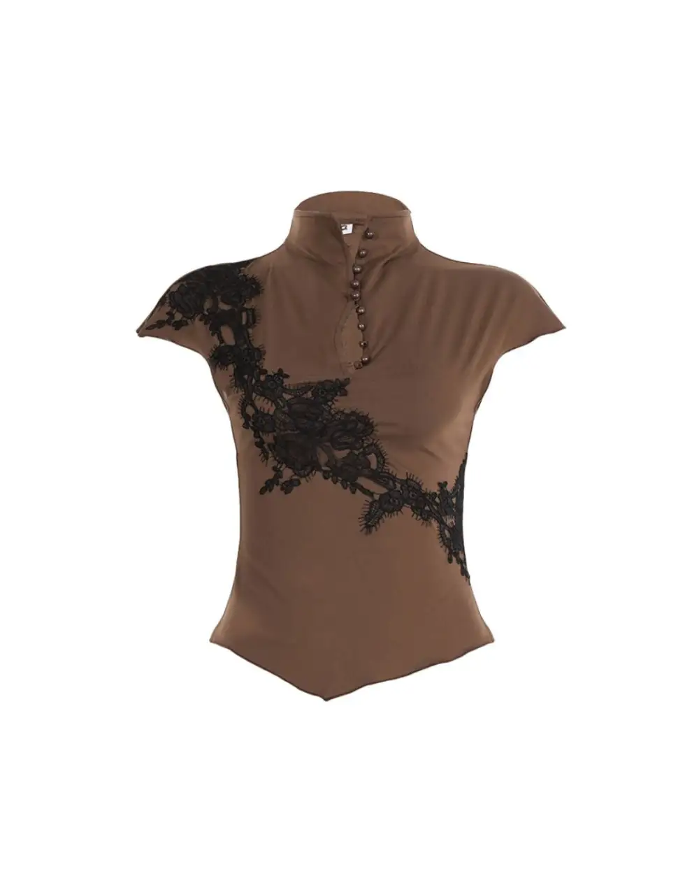 Asymmetric Lace Top and Skirt Coordinated Set