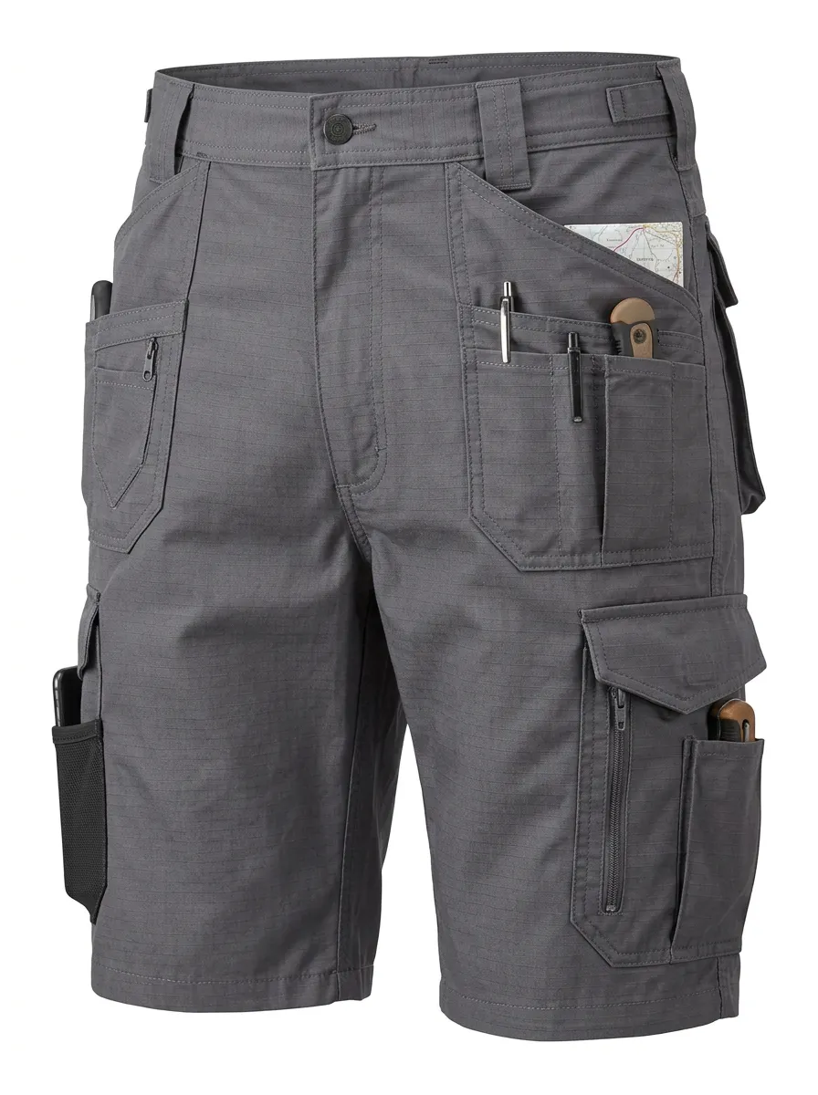 Men's Multi-Pocket Tactical Utility Cargo Shorts