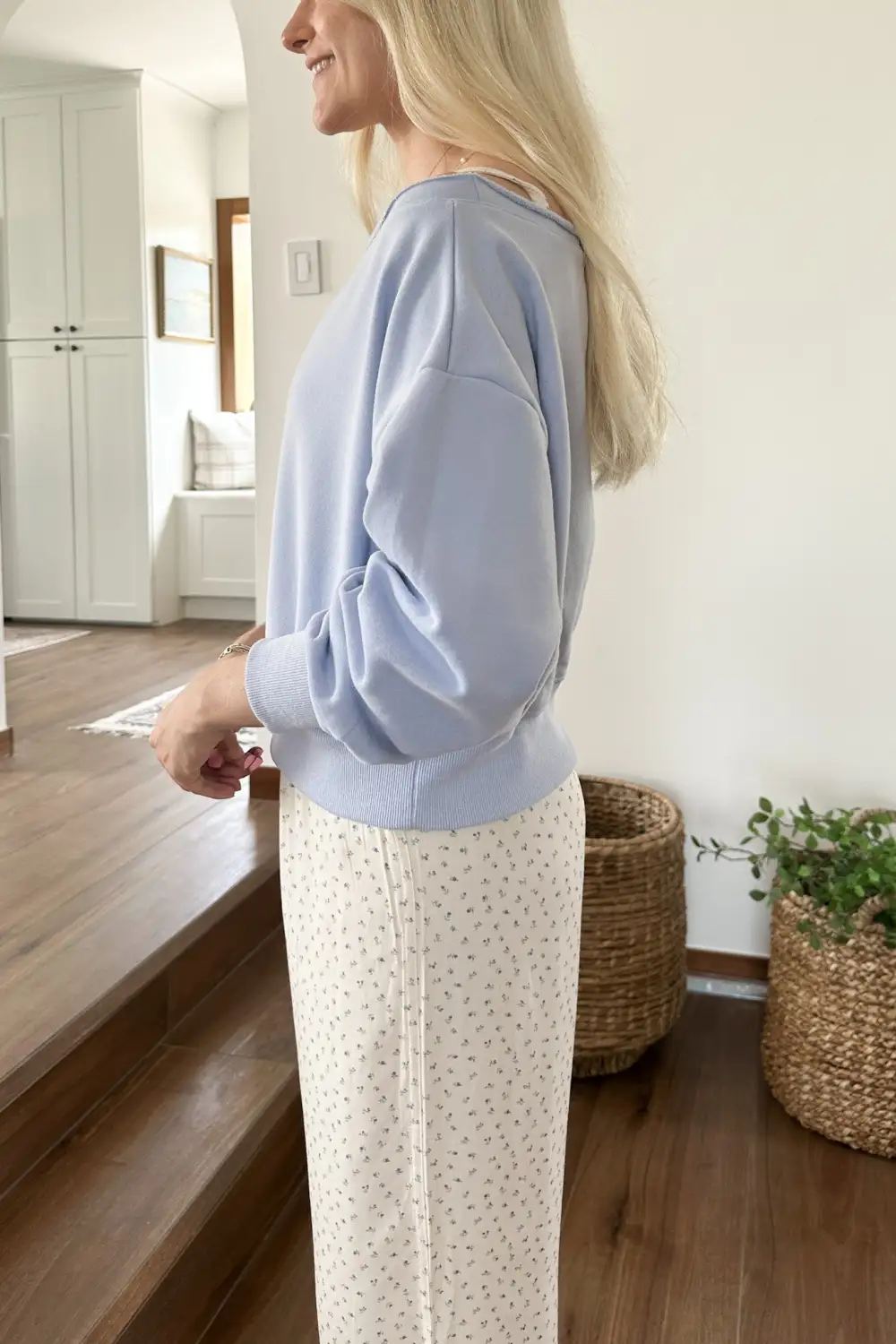 Draped Relaxed Soft Sweatshirt