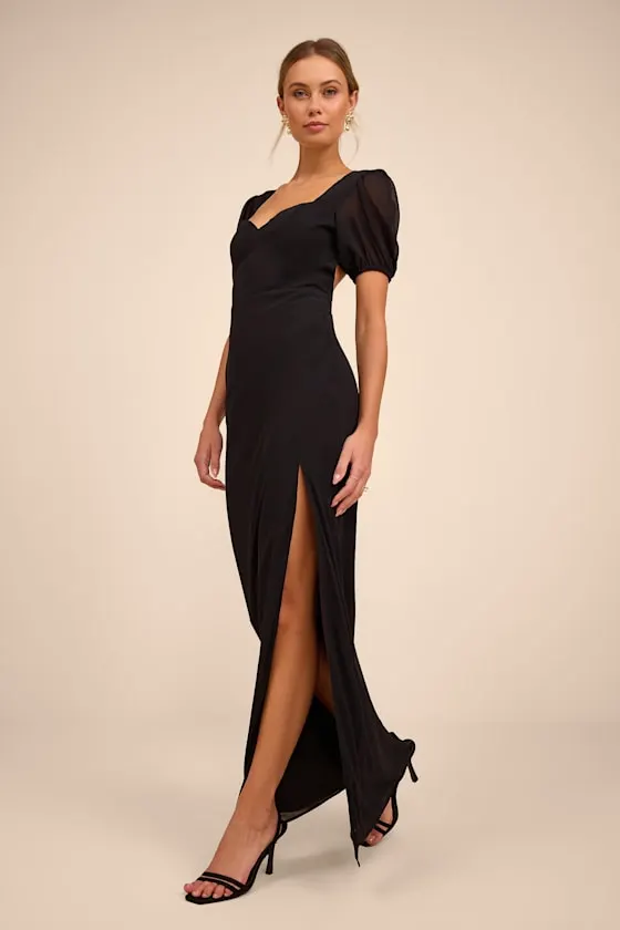 Gianni Black Backless Maxi Dress