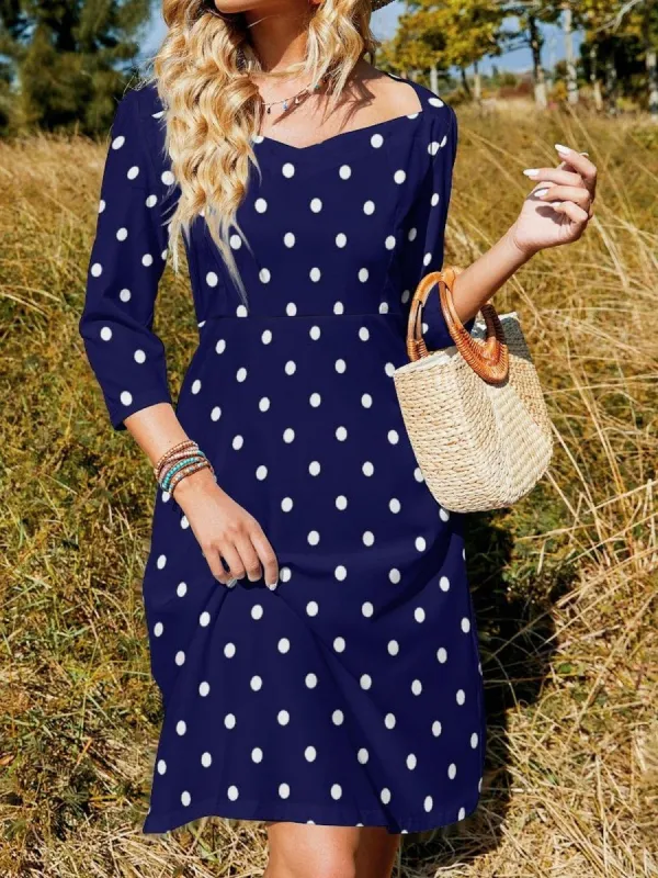 Tied Back Polka Dot Dress
