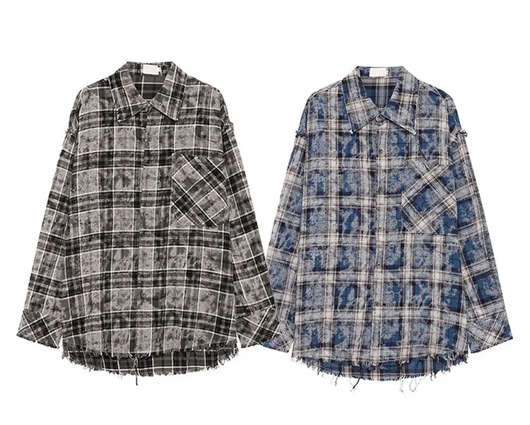 Vintage Plaid High-Street Shirt